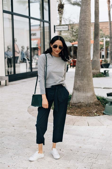 black sneakers with dress pants.